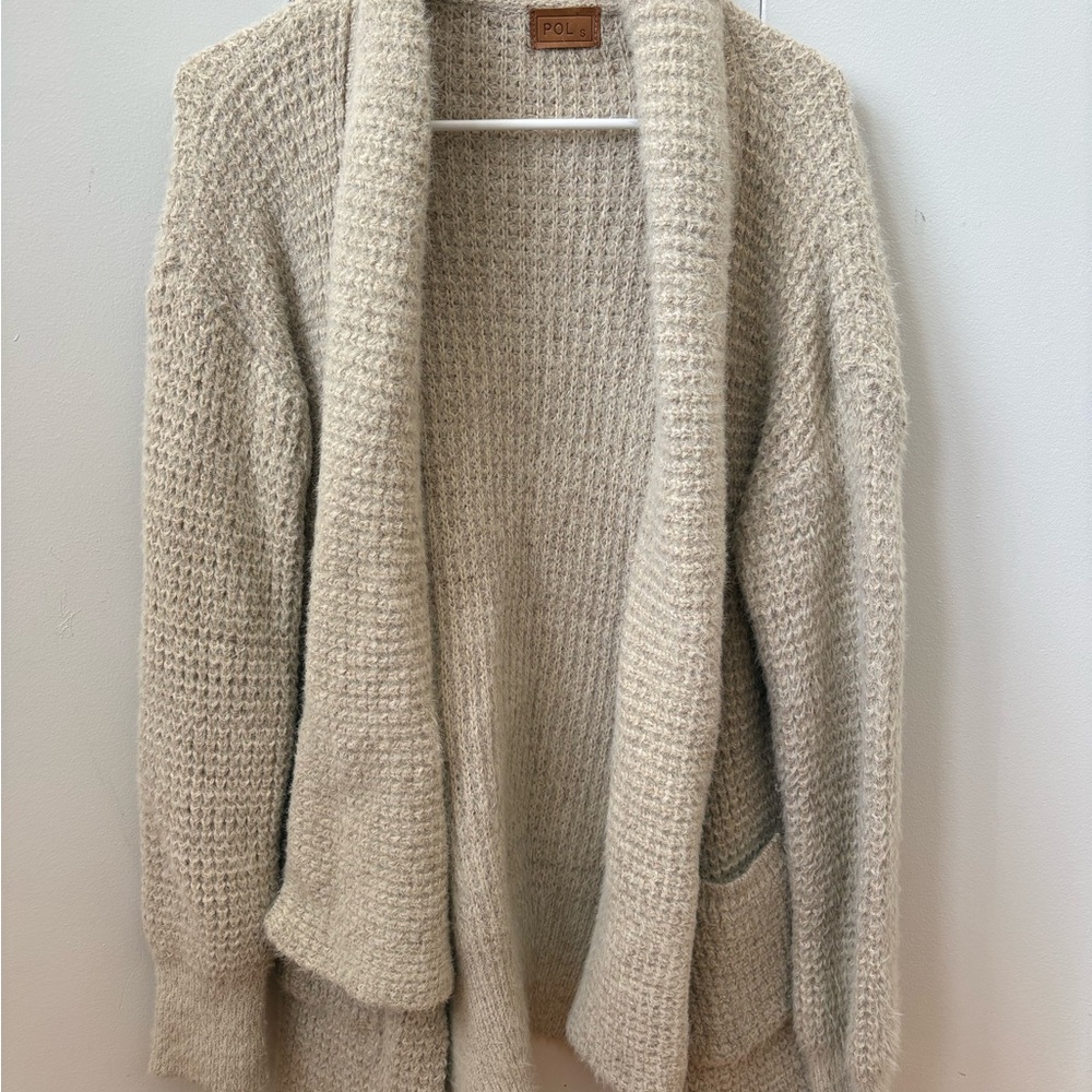 POL Women's Cozy Cream Cardigan